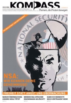 Der NSA Kompass erschien im August 2013 als Sonderausgabe für PIRATEN-Kryptopartys